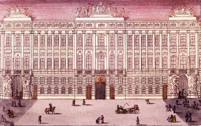 View of the Imperial Chancery in Vienna, Austria. Engraving from 1820. by Unknown artist
