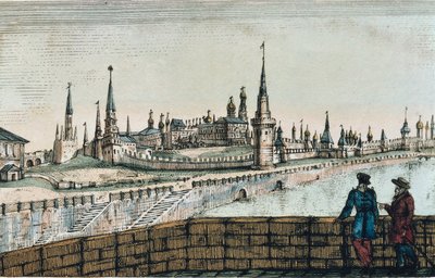 View of the Kremlin in Moscow, from "Travels" by Edouard de Montule by Unknown artist