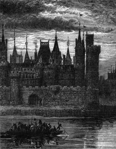 View of the Louvre in the 14th Century by Unknown artist