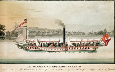 View of the Winkelried, Steamboat on Lake Leman, Switzerland by Unknown artist