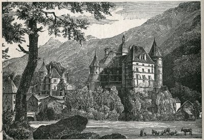 View of the castle of Vizille in Isere. by Unknown artist