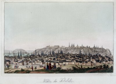 View of the City of Fabolsk, Siberia. In 