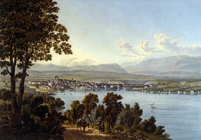 View of the city of Geneva in Switzerland by Unknown artist