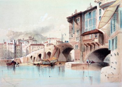 View of the City of Lyon and the Pont de Charge by Unknown artist