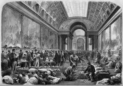 View of the Gallery of the Battles of the Castle of Versailles, Where the Post Office is Installed by Unknown artist