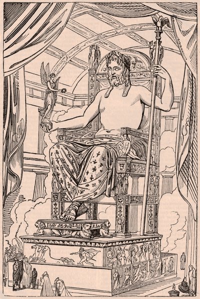 View of the Gigantic Statue of Olympian Zeus by Phidias by Unknown
