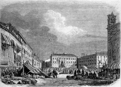View of the Great Square of Trieste (Austrian Period) by Unknown artist