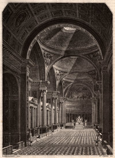 View of the interior of the Church of the Madeleine in Paris in 1843, shortly after it opened for worship by Unknown
