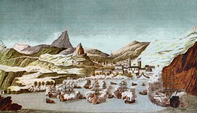 View of the Island Saint Helena - Engraving of the 19th Century by Unknown artist