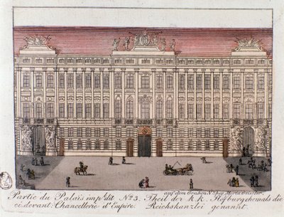 View of the part of the Imperial Palace named the Chancery of Empire in Vienna by Unknown artist