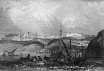 View of the port of Oran, second port of occupation after Algiers by the French army in 1830, in 