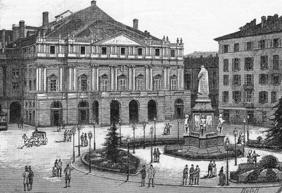 View of the Theatre of La Scala in Milan, Italy by Unknown artist