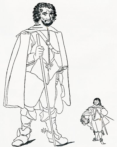 Walter Parsons and Sir Jeffrey Hudson, From The Strand Magazine published 1894 by Unknown artist
