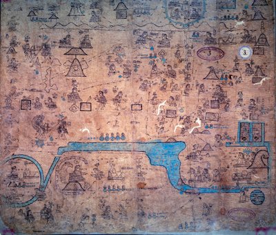 War against the peoples of the north led by Yacanex; the death of Chiconquauthli, chief Acolhua, of Xolotl, to which Nopaltzin, of Achitometl, king of Colhuacan succeeded by Unknown artist