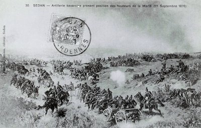 War of 1870: Bavarian Artillery Taking Position by Unknown artist