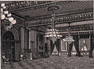 Washington, United States: view of the East Room, White House. in 