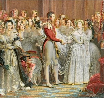 Wedding Of Queen Victoria with Prince Albert of Saxony Cobourg Gotha in Saint James Palace in London February 10th 1840 by Unknown artist