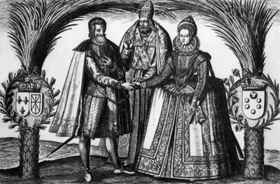 Wedding of French King Henri IV and Marie de Medicis on December 17 by Unknown artist