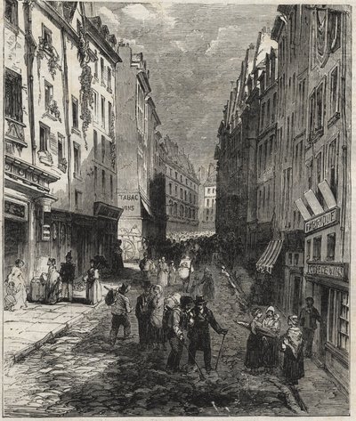 Works rue de la Montagne Sainte-Genevieve in the 5th arrondissement of Paris in 1858. by Unknown artist