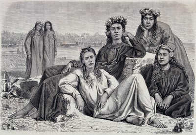 Young Women of Tahiti - in 