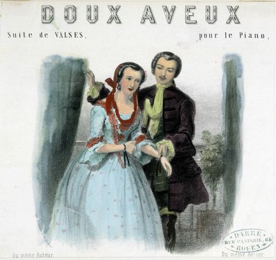 Young man courting a young woman, early 19th century by Unknown artist