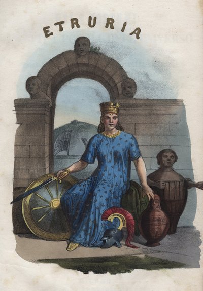Allegory of Etruria - engraving from 