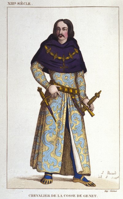 Costume of Chevalier de la Cosse de Genet (engraving of 1830) by Unknown artist
