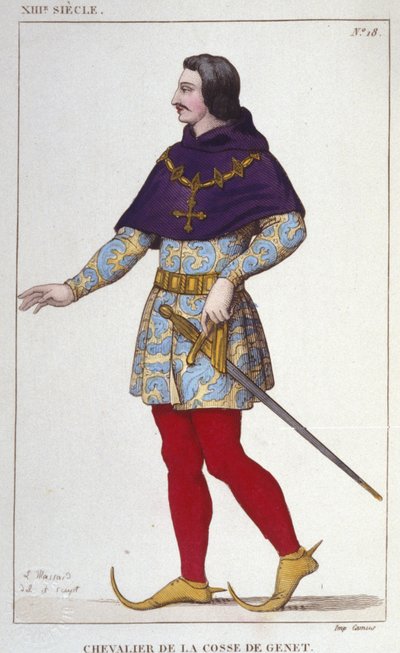 Costume of Knight of the Cosse of Genet (engraving of 1830) by Unknown artist