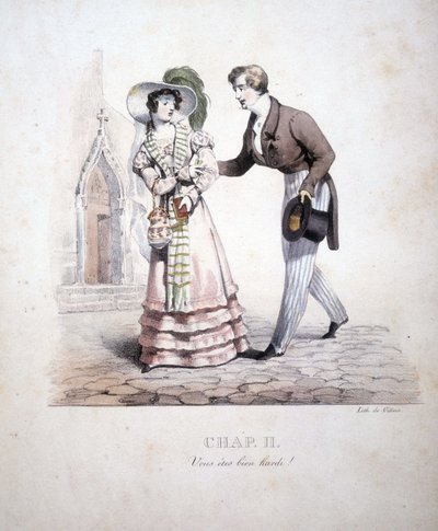 Genre scene representing a couple: 