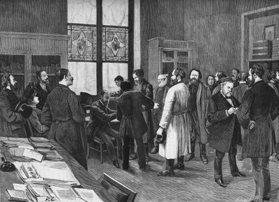 In the cabinet of Louis Pasteur in 1886 by Unknown artist