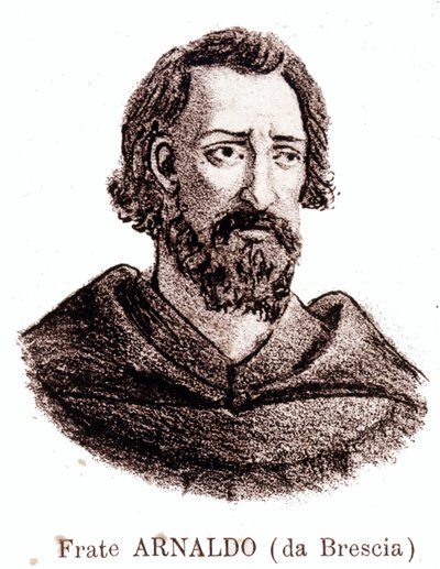 Portrait of Arnaud de Brescia (Arnaldo da Brescia) (1090 - 1155), Italian Political and Religious Reformer by Unknown artist