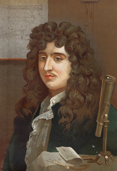 Portrait of Christiaan Huygens, Dutch Physicist and Mathematician (1629-1695) After La Ciencia y sus Hombres by Louis Figuier. Barcelona 1881 by Unknown artist