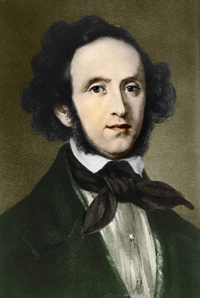Portrait of Felix Mendelssohn-Bartholdy, German composer by Unknown artist