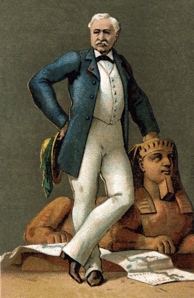 Portrait of Ferdinand de Lesseps (1805-1894), French diplomat and administrator, in 1885 by Unknown artist