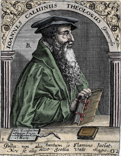 Portrait of Jean Calvin (1509-1564), French religious reformer and writer. by Unknown artist