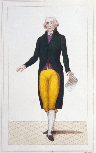 Portrait of Jean Marie Roland de La Platière, French politician (1734-1793) (engraving of 1830) by Unknown artist