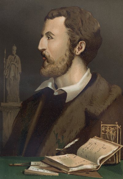Portrait of Jerome Cardan in Italian Gerolamo Cardano (Cardanus Hieronymus) Medecin, mathematician, philosopher and Italian astrologer (Pavia) by Unknown artist