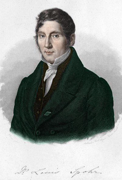 Portrait of the German composer Louis Spohr (1784-1859). by Unknown artist