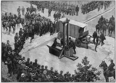 The execution of the anarchist Caserio in Lyon in 1894 by Unknown artist