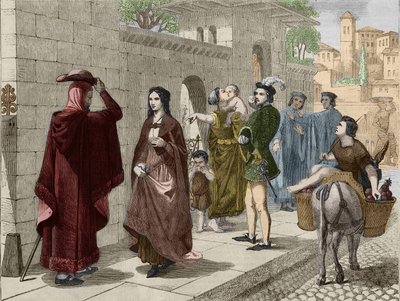 The first meeting of Laure (Laura de Noves) by Unknown artist