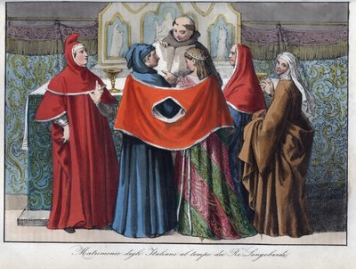 The Marriage of the Italians at the Time of the Lombard Kings (568-774) by Unknown artist