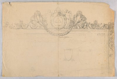 Design for the Cresting on the Back of a Coach by Unknown, Italian