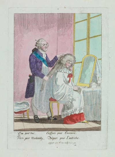 Coiffure of Madame de Korff by Unknown artistUnknown artist