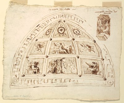 Ceiling Vault Decoration, Camera da Letto, Sala di Cornelia di Palazzo Cavina, Faenza, 1816 by Unknown artistUnknown artist