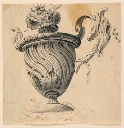 Ceiling Painting and Flower Vase, ca. 1725–50 by Unknown artistUnknown artist