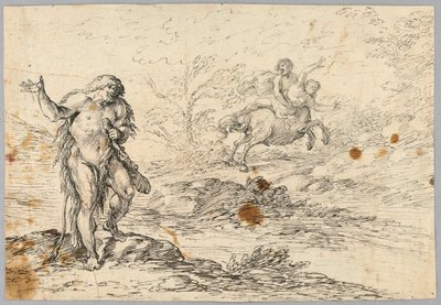 Centaur Saving Maiden from Club-Wielding Creature, 16th–19th century by Unknown artistUnknown artist