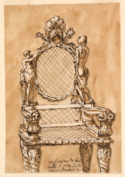 Drawing, Chair, 1780–1790 by Unknown artistUnknown artist