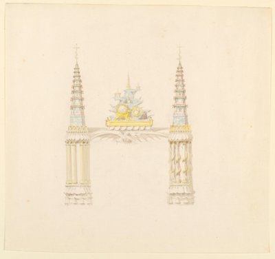 Chimney-piece, West Wall of Music Room, ca. 1820 by Unknown artistUnknown artist