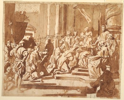 Clement XI Vesting His Niece as Nun, ca. 1700 by Unknown artistUnknown artist