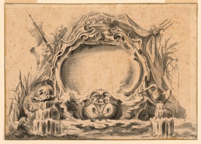 Copy of an escutcheon in one of the fetes publications, ca. 1740 by Unknown artistUnknown artist